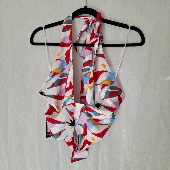 Etiquette Multicolor Halter Top Bralet - Picture 2 of 7